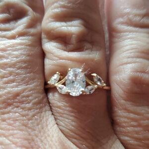 STERLING SILVER GOLD TONE RING